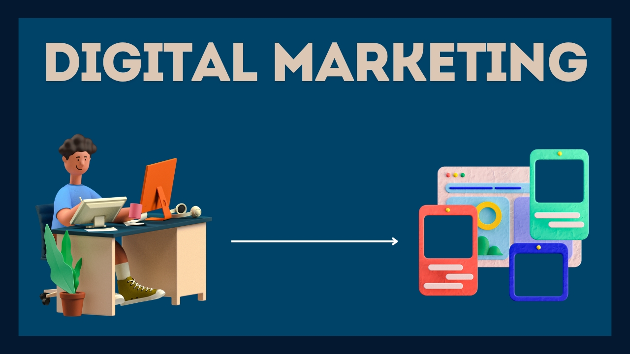 Blue And White Modern Digital Marketing Youtube Thumbnail