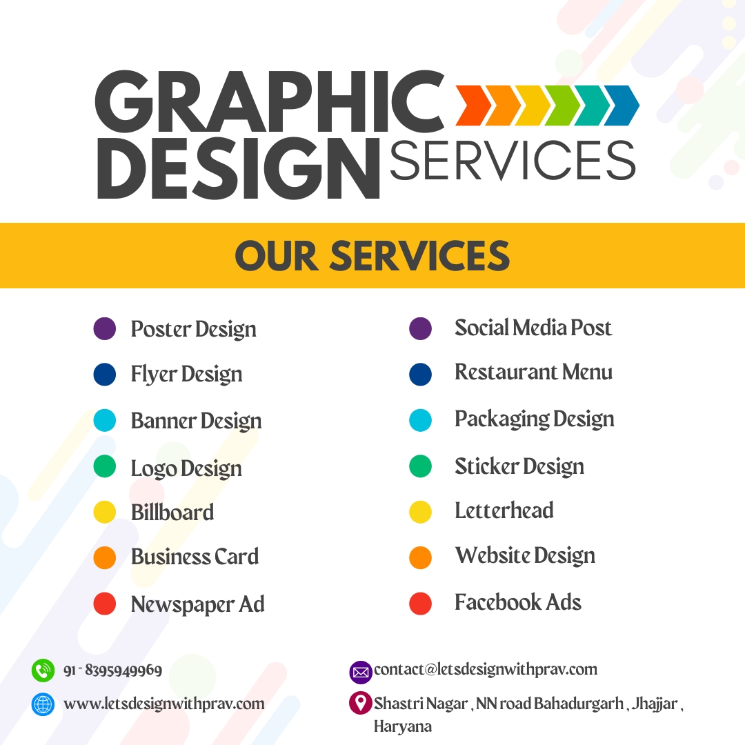 Yellow and Blue Modern Graphic Design Services Instagram Post